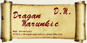 Dragan Marunkić vizit kartica